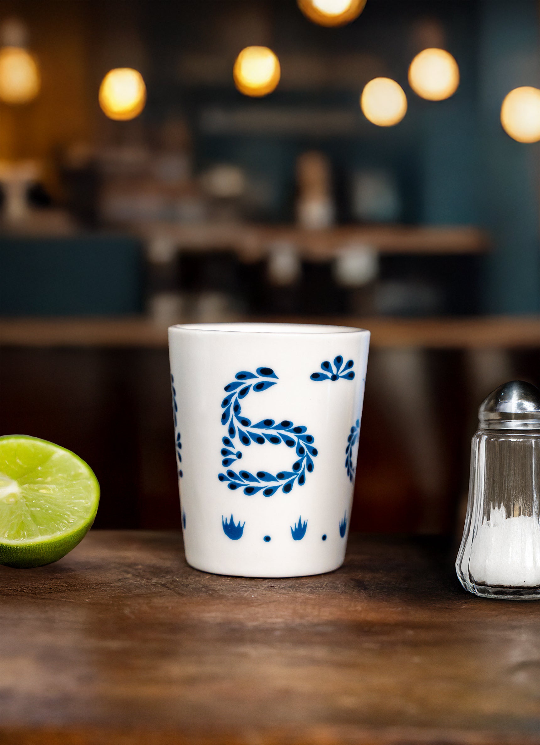Tequila Bottle with Ceramic Shot Glasses