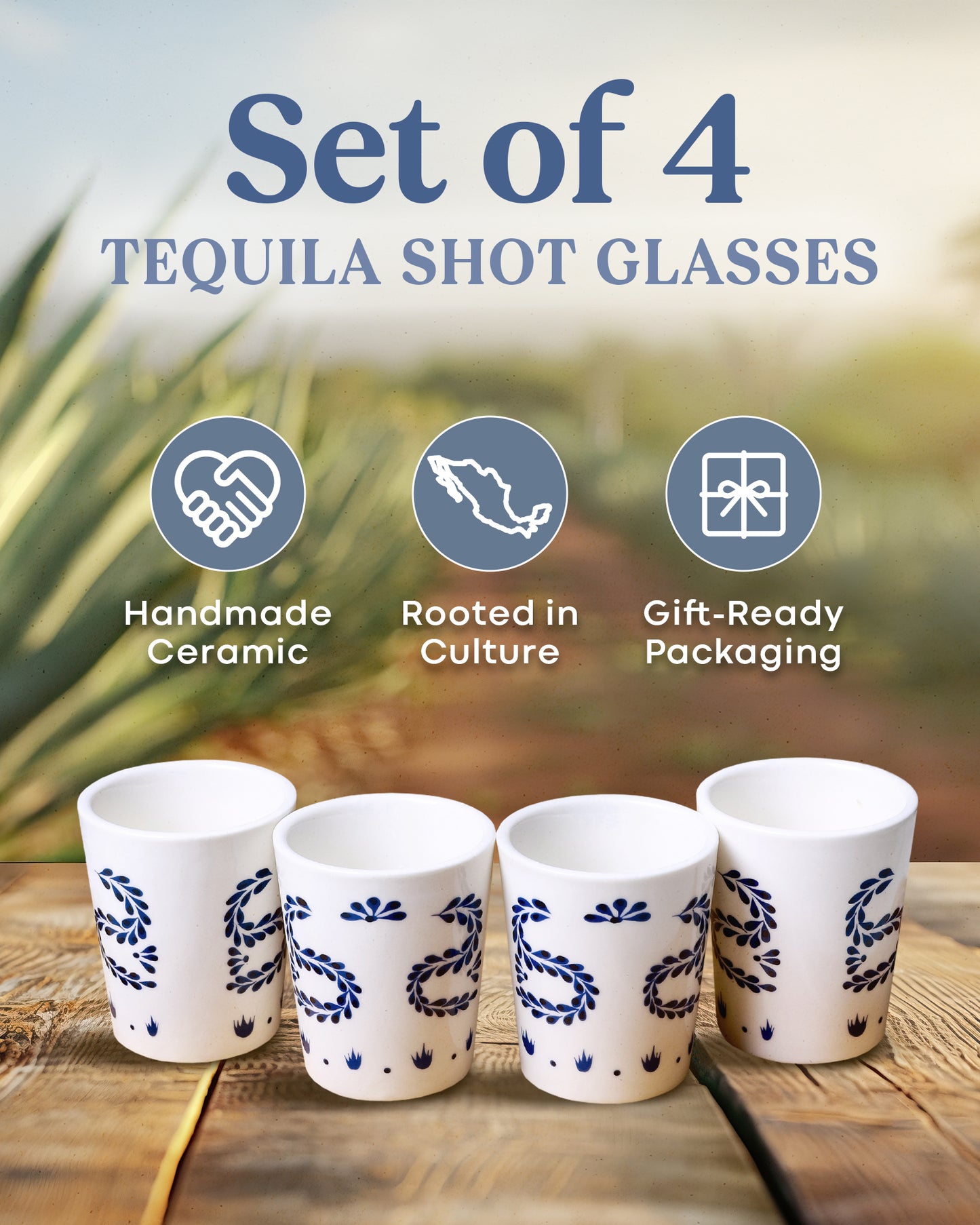 Azul Tequila Shot Glasses Set