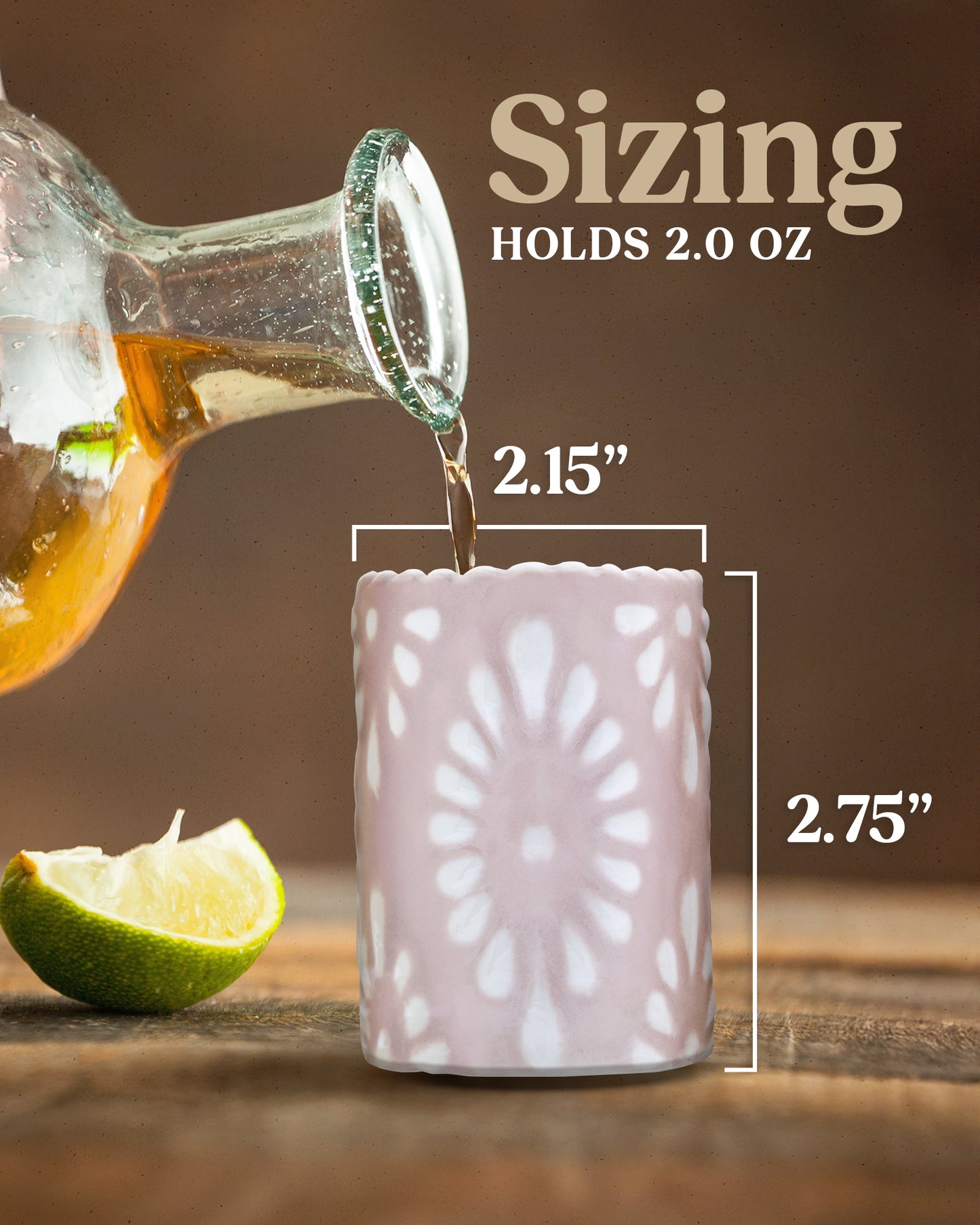 Talavera Shot Glasses Set (Blush Stone)