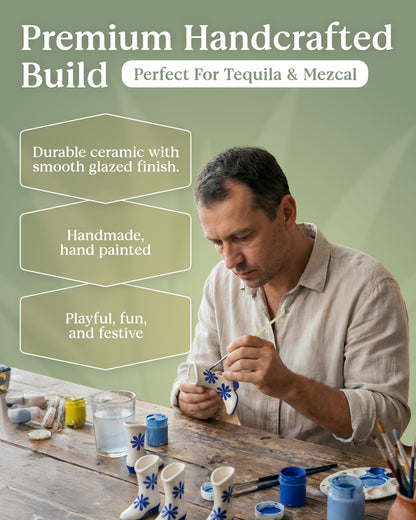 Cowboy Shot Glasses Set - Blue