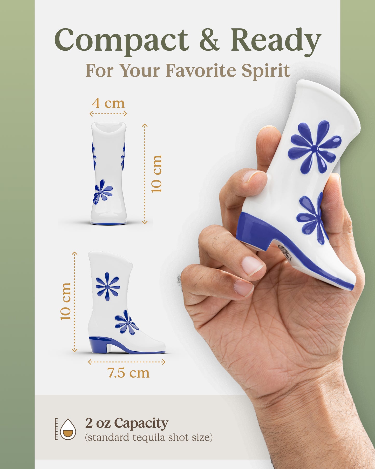 Cowboy Shot Glasses Set - Blue