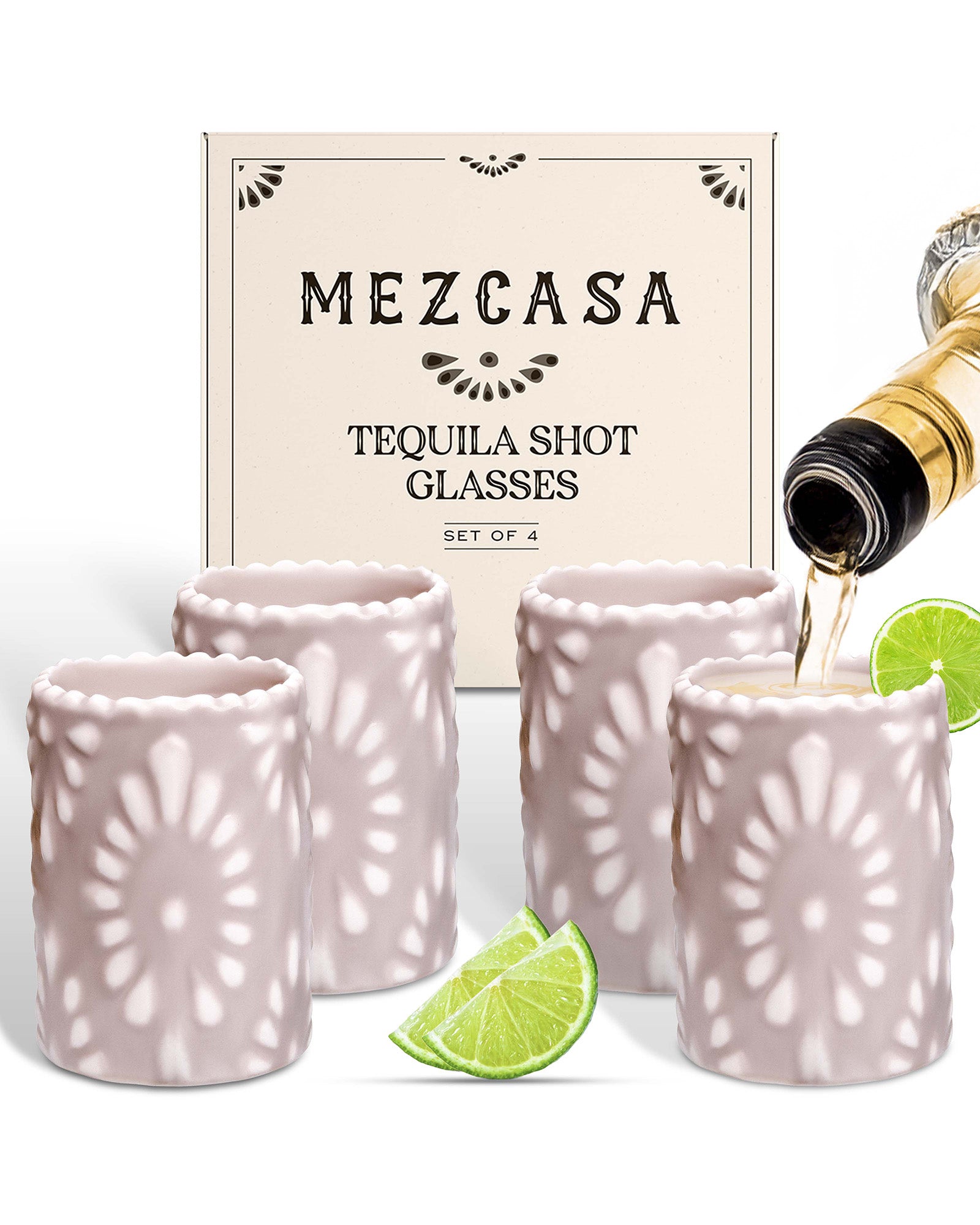 Talavera Shot Glasses – Vibrant Ceramic Tequila Cups – Mezcasa