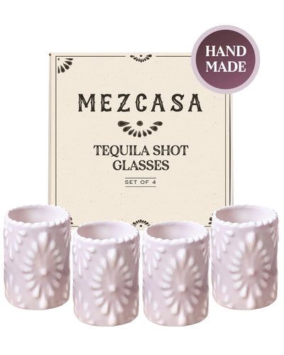 Talavera Shot Glasses Set (Blush Stone)