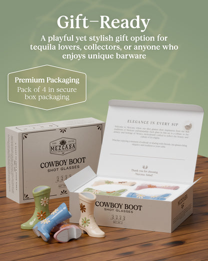 Cowboy Boot Shot Glasses Set – Multi-Color