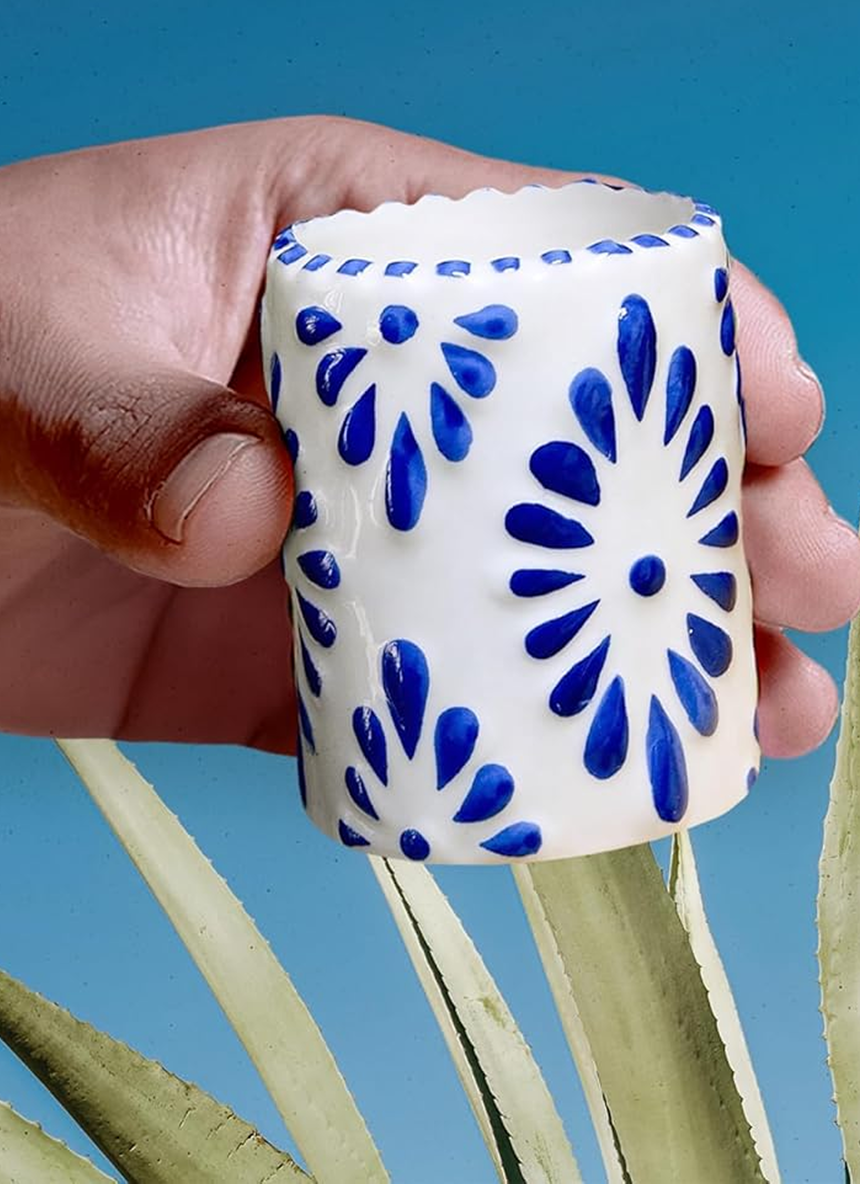 Tequila Bottle with Ceramic Shot Glasses